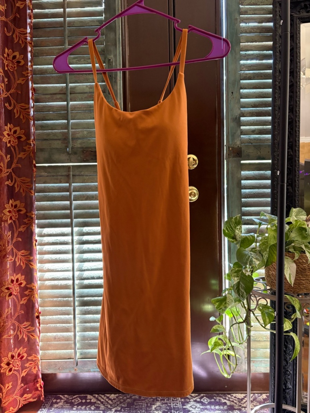 HALARA Rust Orange Athleisure Dress with Pockets - Picture 4 of 6